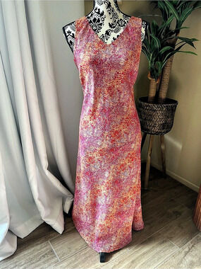 CDC Petite Pink & Orange Animal Print Maxi Dress